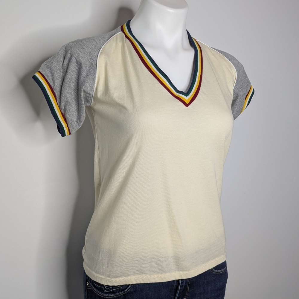 Camp Collection Will Tee Cream Grey Short Sleeve T-shirt XS - Picture 3 of 7
